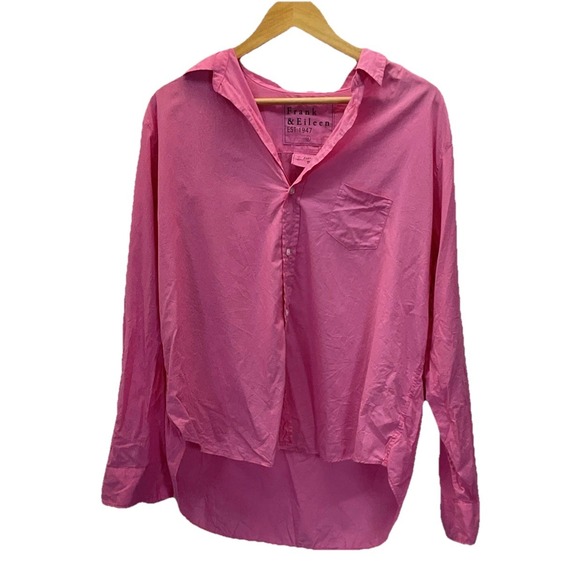 Frank & Eileen Tops - Frank & Eileen "Eileen" Bubblegum Pink Lightweight Sz LG lightweight preppy